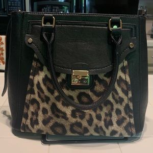 Stylish cheetah Leather Bag
